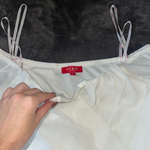 GUESS Off the Shoulder V-neck Bodysuit - Picture 3 of 13